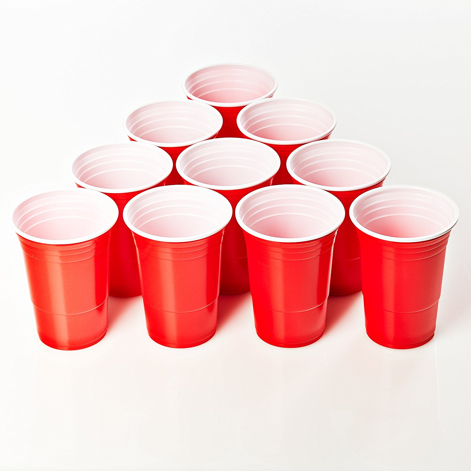 red cups Partybecher Bier Pong Set ideal f/ür Weihnachsfeiern und Partys The Twiddlers Beer Pong Set 50